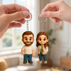  Custom Couple 3D Figurine Keychain Personalized Double Character Gift