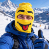 Funny Block Head Ski Mask Yellow Balaclava Thermal Winter Face Cover Funny Expression Thermal Balaclava Hood