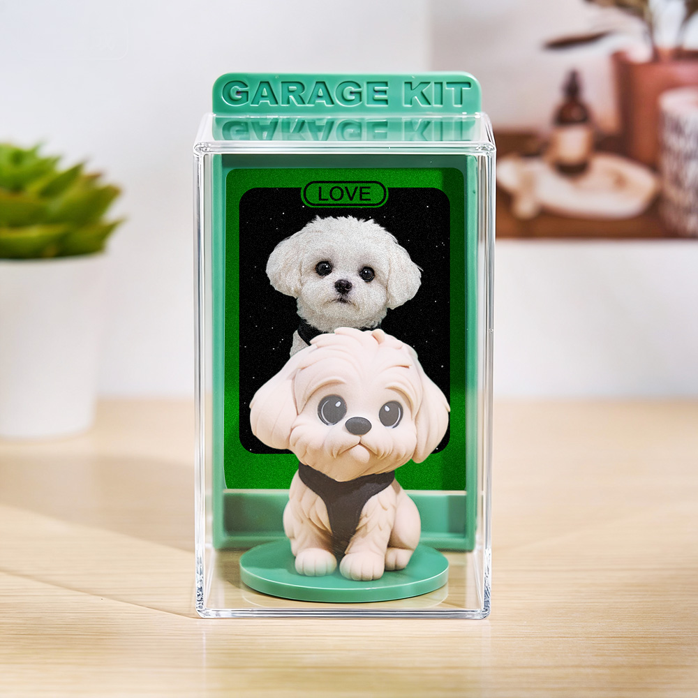 Custom Single 3D Figurine with Personalized Blind Box Card Acrylic Display Cartoon Style Valentine’s Day Gift for Her Him