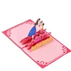 Mother's Day Card Best Mom 3D Pop Up Greeting Card for Her