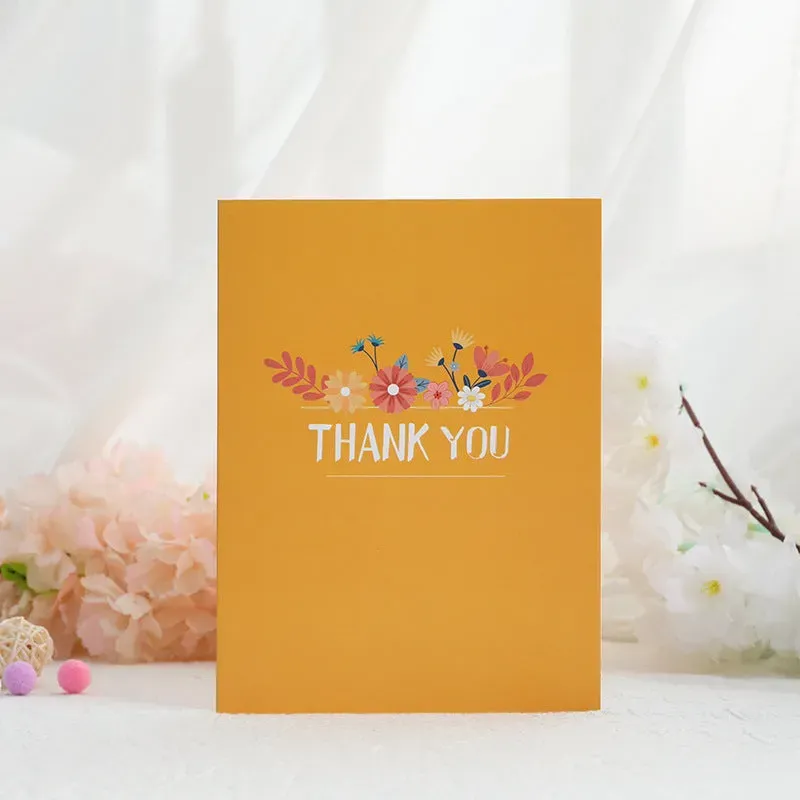 Mother's Day Greeting Card 3D Paper Carving Flowers Thank You Card for Her