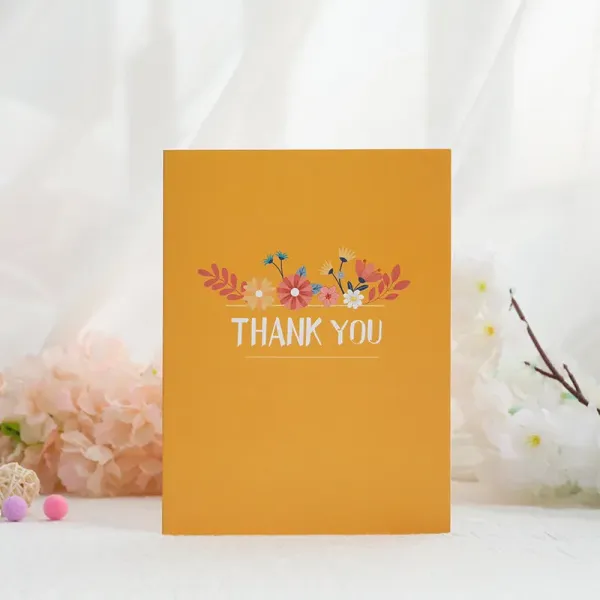 Mother's Day Greeting Card 3D Paper Carving Flowers Thank You Card for Her
