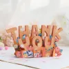 Mother's Day Greeting Card 3D Paper Carving Flowers Thank You Card for Her