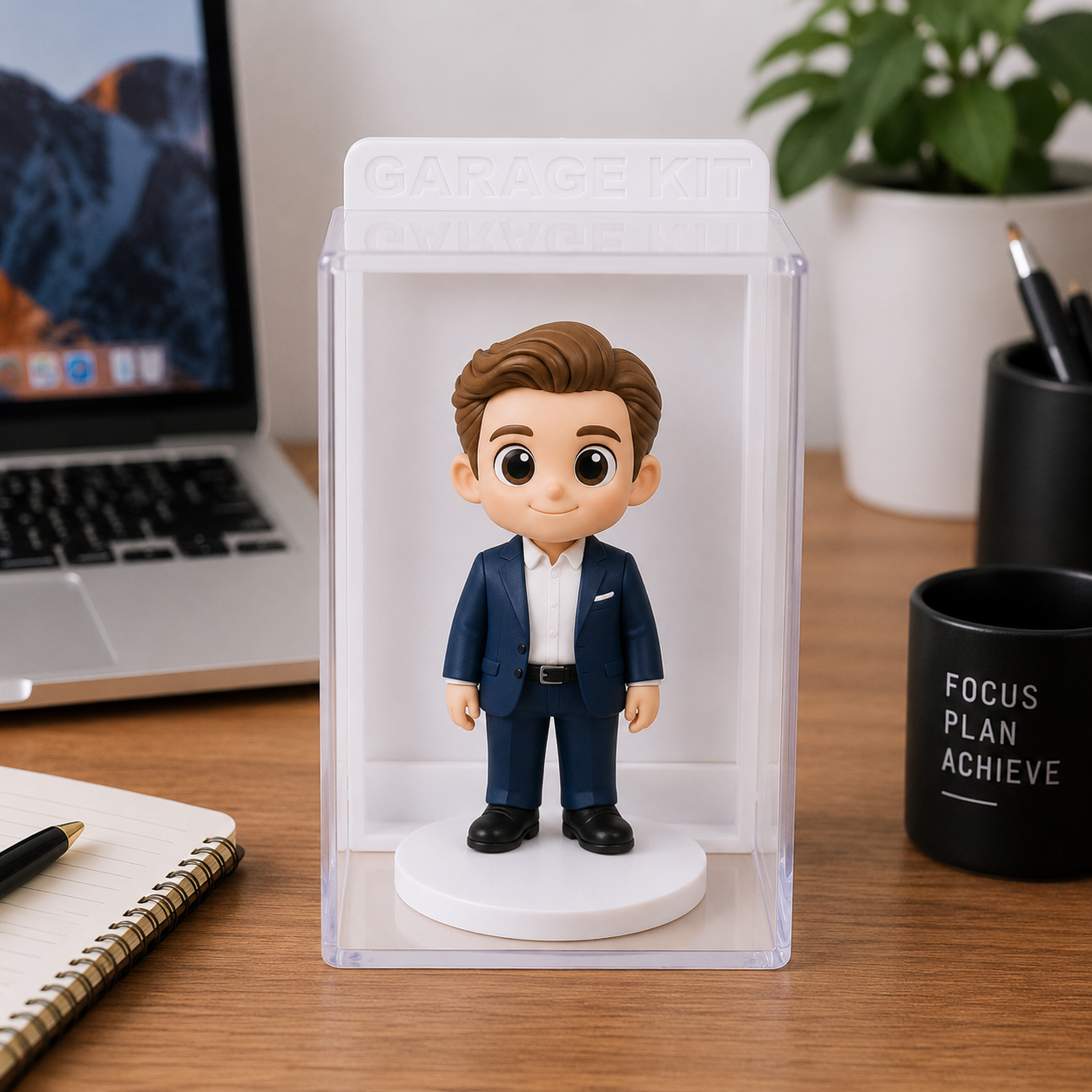 Custom 3D Figure from Photo with Display Case Personalized Character Card Unique Gift for Couples & Lovers