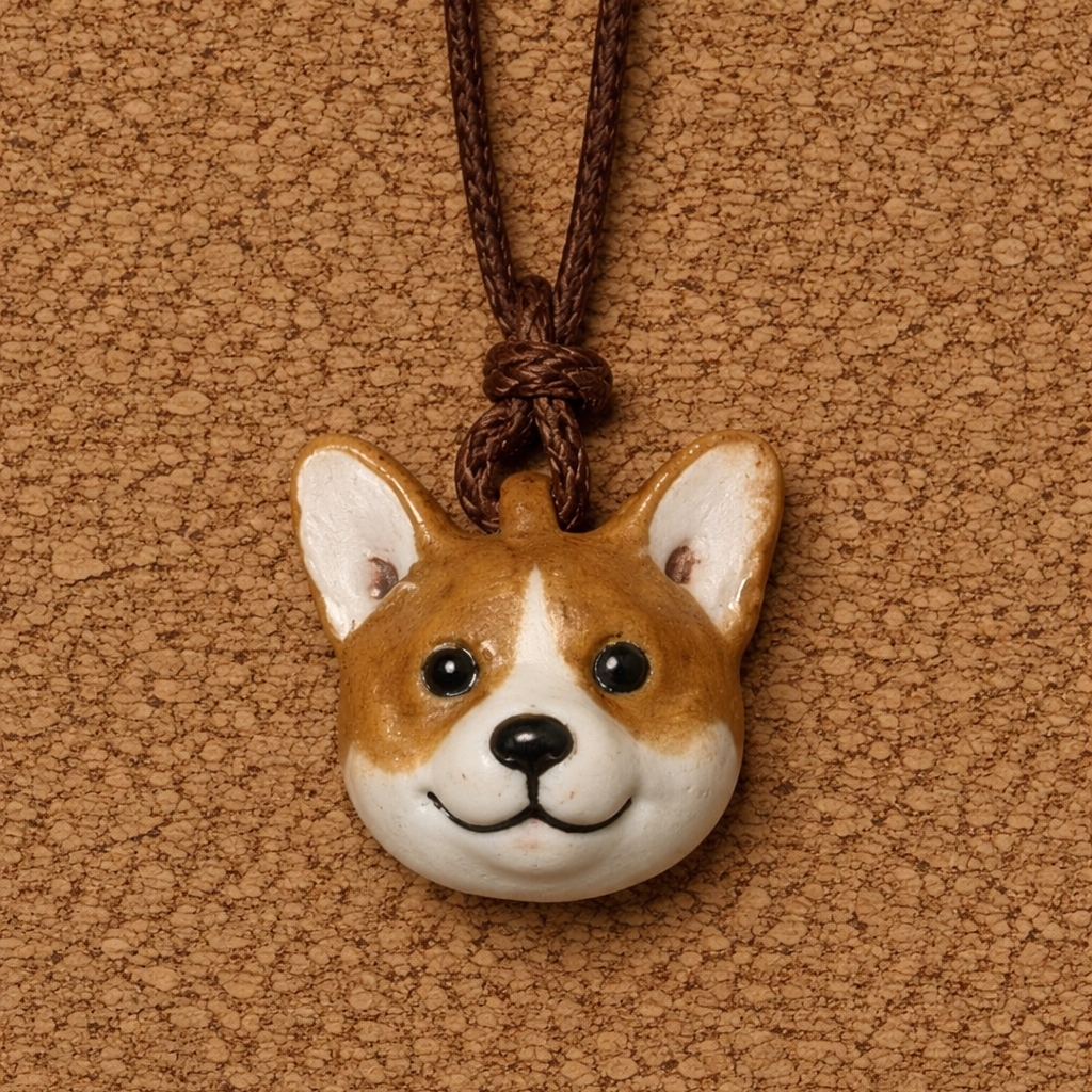 Custom 3D Pet Necklace 3cm Mini Head Figure From Photo Personalized Pendant Gift for Pet Lovers for Dog Cat Owners