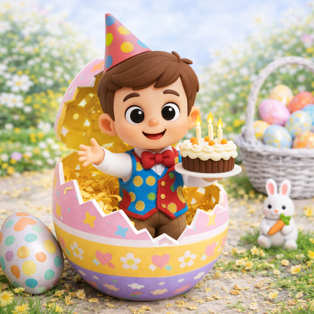 DIY Easter Surprise Egg – Hidden Custom 3D Figure Inside | Paint & Reveal Personalized Mini Doll Gift