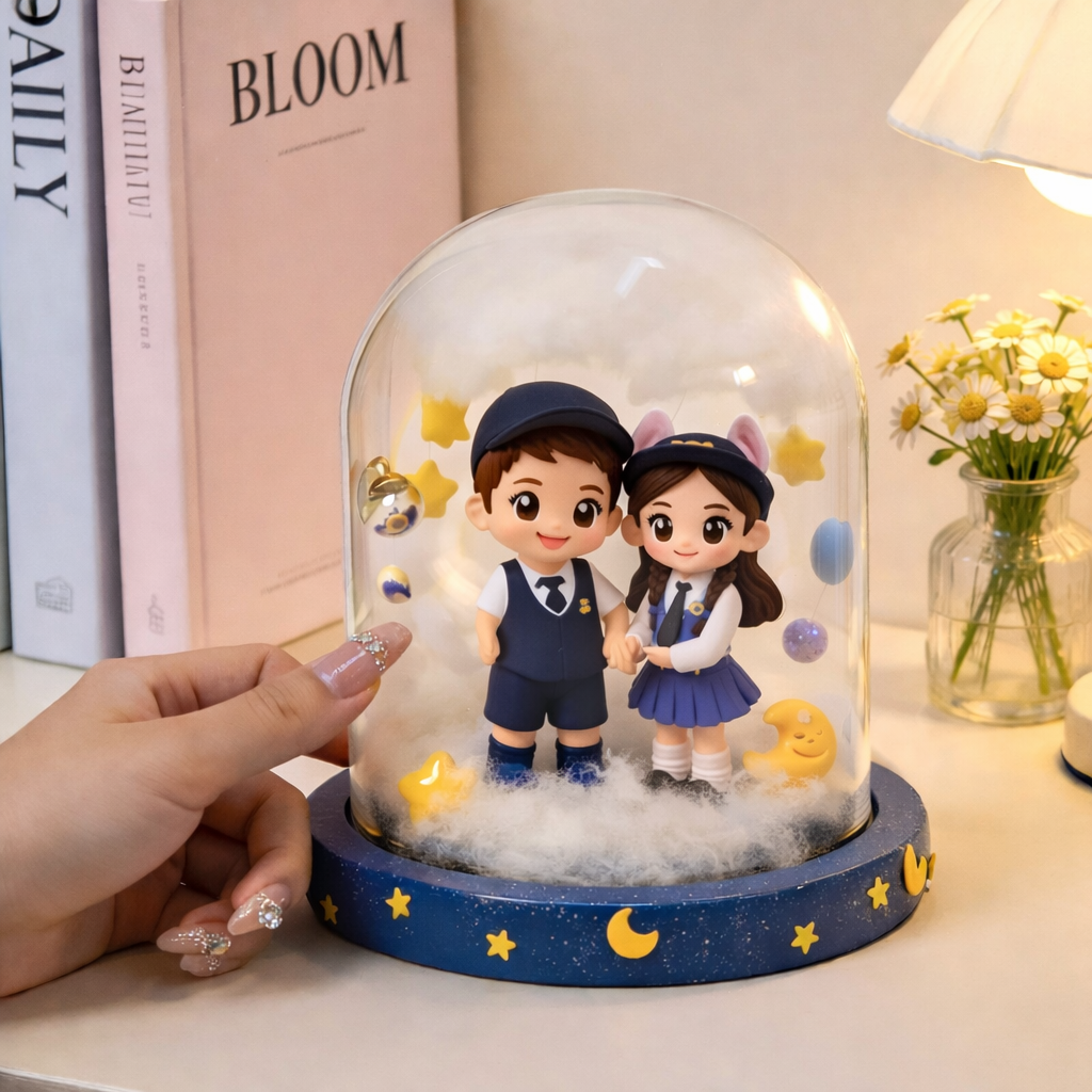 Custom Photo 3D Figure DIY Cloud Night Light Personalized Gift Cute Desk Decor Custom Figurine from Photo for Birthday Anniversary Gift