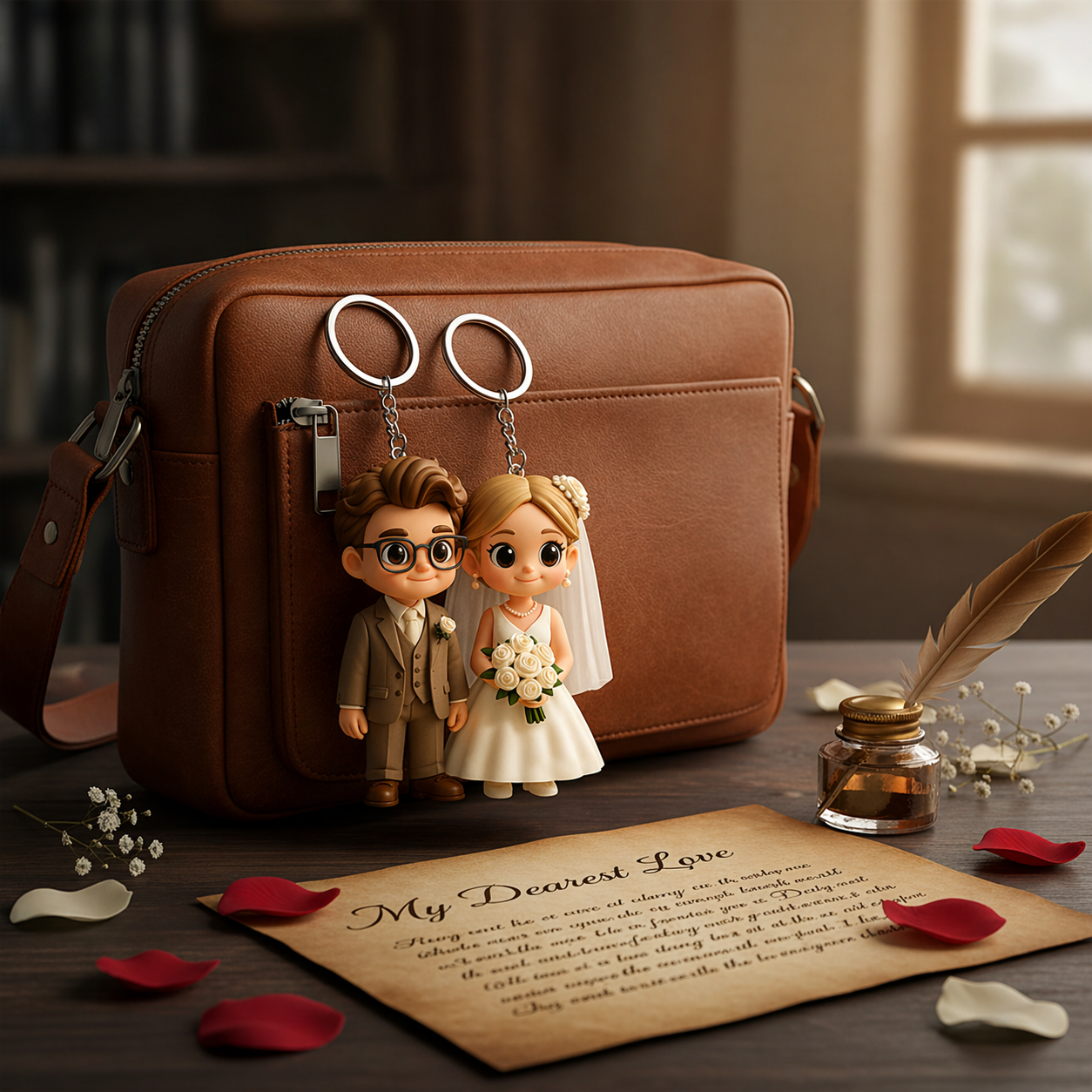 Custom 3D Keychain Figure from Photo Personalized Mini Figurine Gift for Family, Couples & Pets Unique Gift for Couples Birthday Anniversary Wedding Keepsake Idea