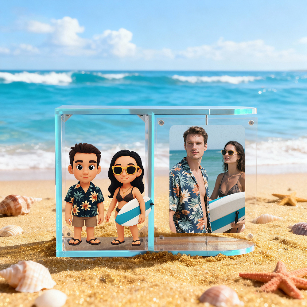 Colorful Clear Acrylic Display Case for Mini Figures Photo Cards & Collectibles Custom 3D Figurine Stand