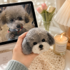 Custom Pet Photo Plush Keychain Personalized Dog Face Bag Charm Gift for Pet Lovers