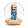 Custom 3D Figure Night Light from Photo with Engraved Base & Glass Dome Personalized Romantic Gift for Couples Unique Gift for Boyfriend Girlfriend