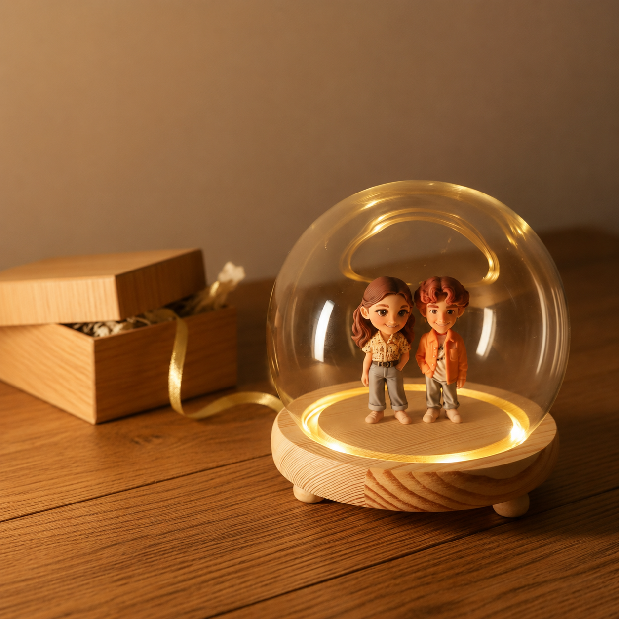 Custom 3D Action Figure Night Light from Your Photo Personalized Toy Figure Unique & Memorable Gift for Lovers, Boyfriends, Girlfriends