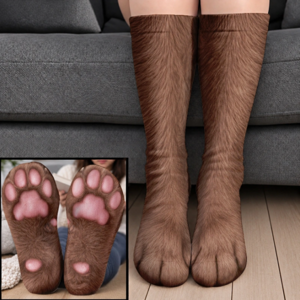  Personalized Funny Feet Paws Socks - Gag Gift For Animal Lovers