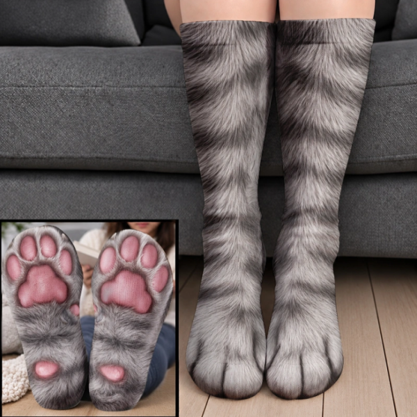  Personalized Funny Feet Paws Socks - Gag Gift For Animal Lovers