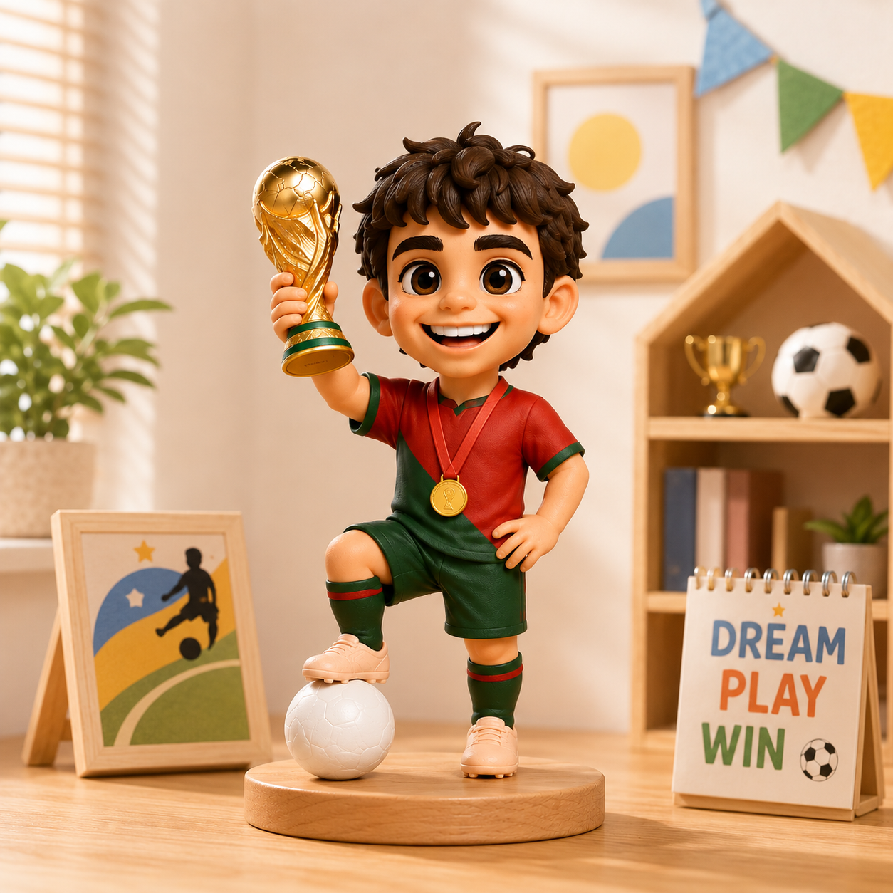 Personalized Football Team Style 3D Figure from Photo Sports Fan Gift