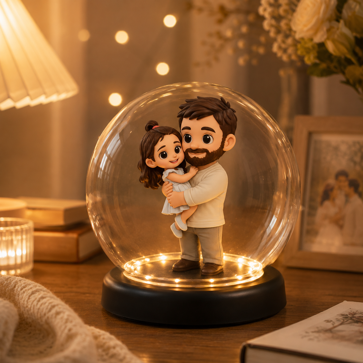 Custom 3D Figure Night Light from Photo Personalized Unique Gift for Couples Birthday Anniversary Home Bedroom Decor and Special Celebrations