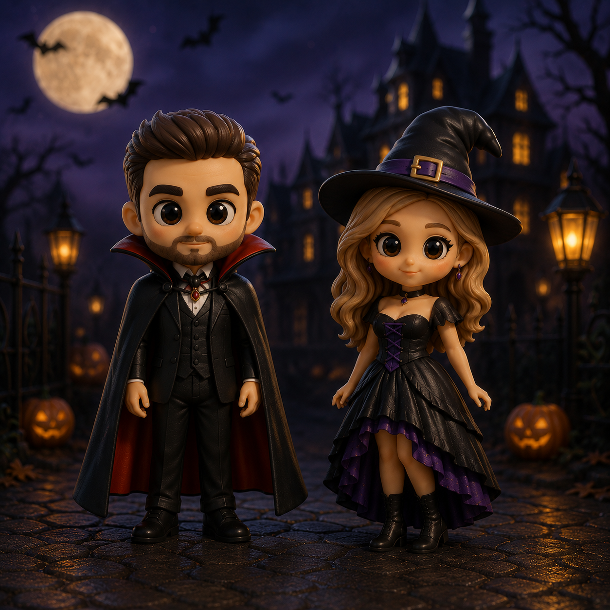 Custom 3D Figure from Photo Personalized Full Body Figurine Unique Gift for Halloween