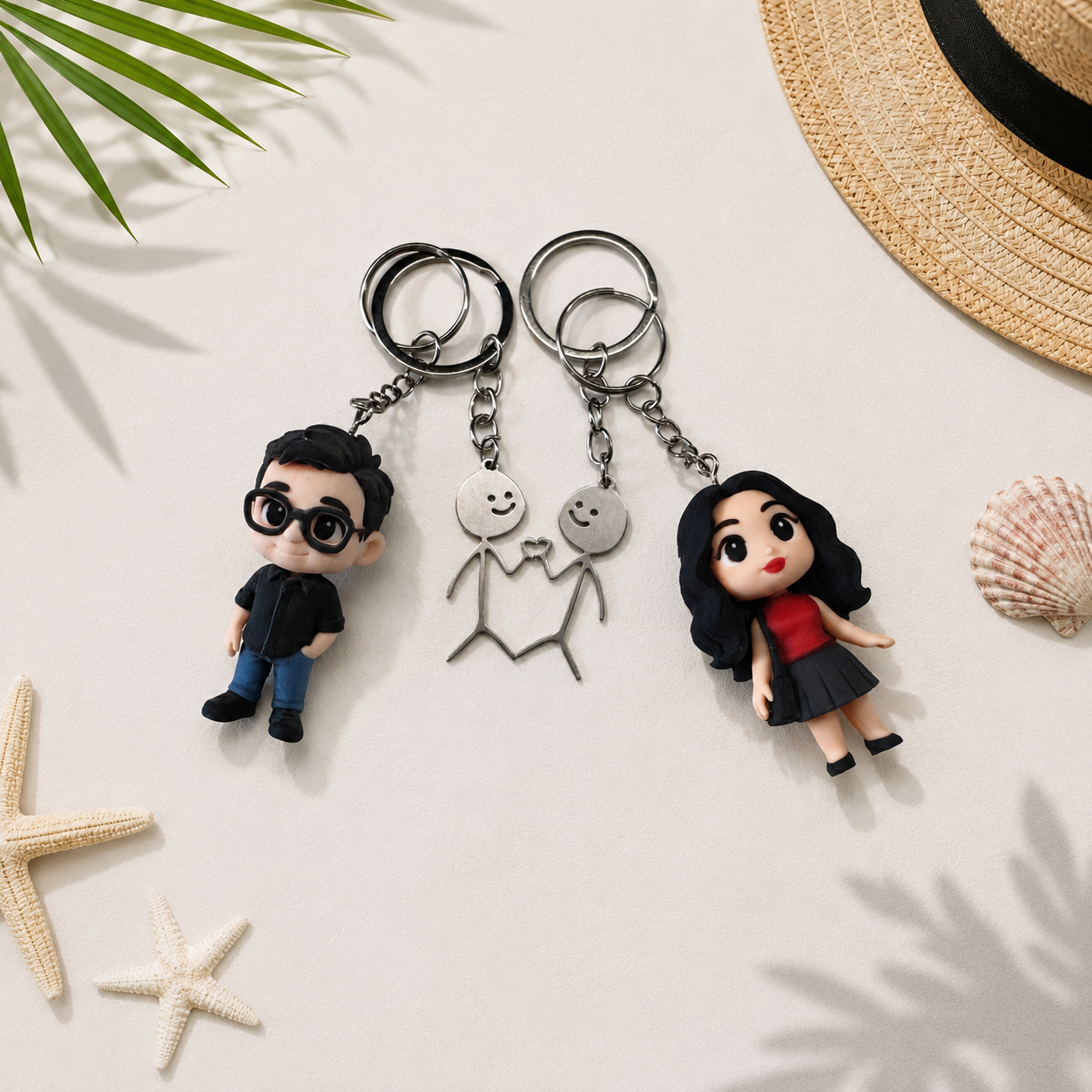 Custom 3D Keychain from Photo Personalized Photo Keychain for Couple Customized Unique Gift Idea