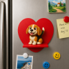 Custom 3D Figure Fridge Magnet from Photo Personalized Mini Doll Heart Shaped Display Romantic Gift For Lovers