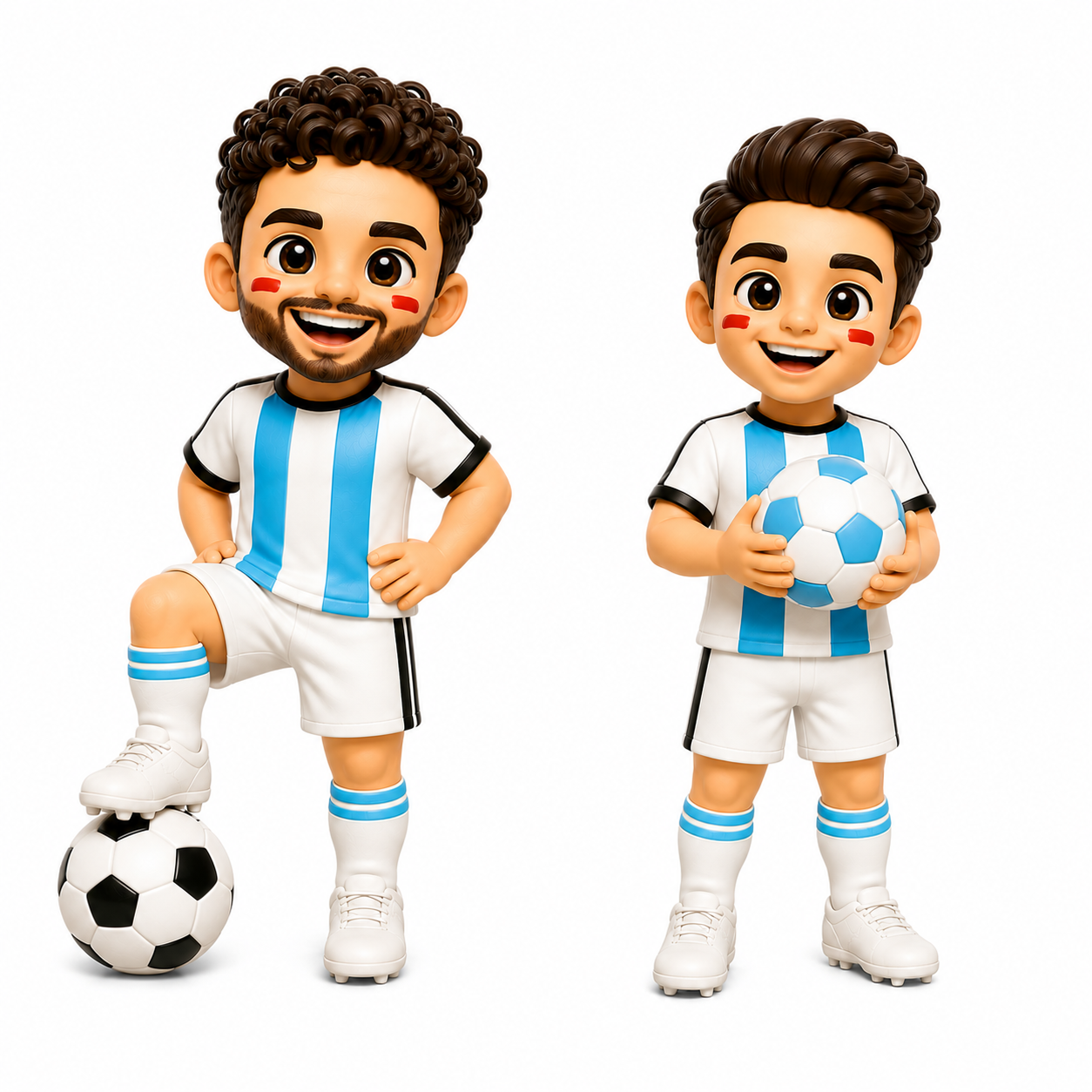 Personalized Football Team Style 3D Figure from Photo Sports Fan Gift