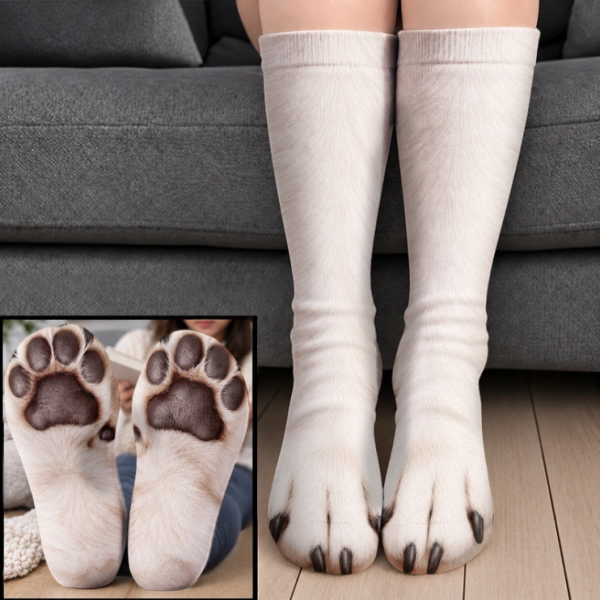  Personalized Funny Feet Paws Socks - Gag Gift For Animal Lovers