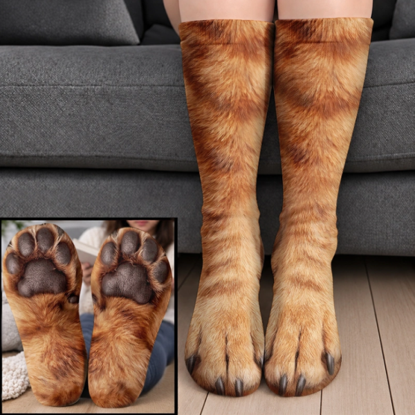  Personalized Funny Feet Paws Socks - Gag Gift For Animal Lovers