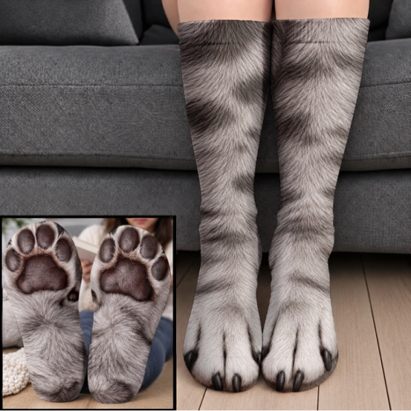  Personalized Funny Feet Paws Socks - Gag Gift For Animal Lovers