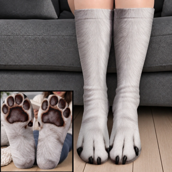  Personalized Funny Feet Paws Socks - Gag Gift For Animal Lovers