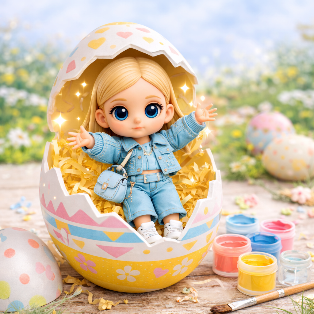 DIY Easter Surprise Egg – Hidden Custom 3D Figure Inside | Paint & Reveal Personalized Mini Doll Gift