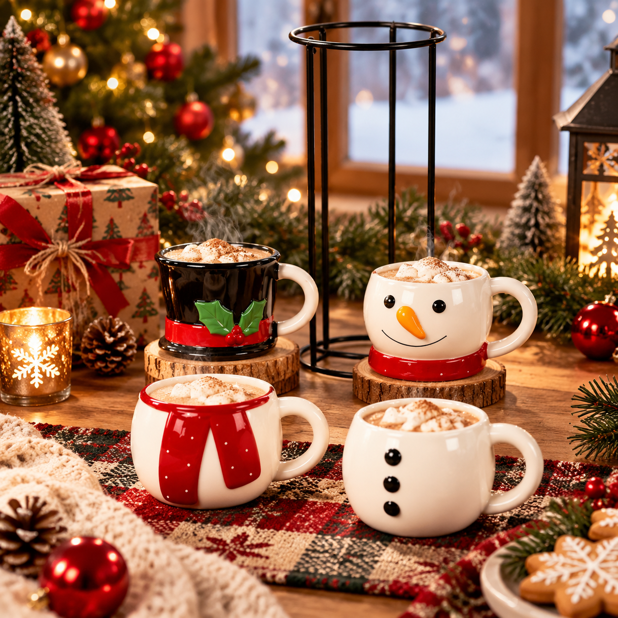 Snowman Stacking Cups – Christmas Nesting Cups Toy, Cute Snowman Holiday Decor & Fun Gift for Kids