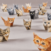DIY Paper Cats Origami Kit 50PCS Fold Your Own Paper Cat Craft Kit for Kids & Adults