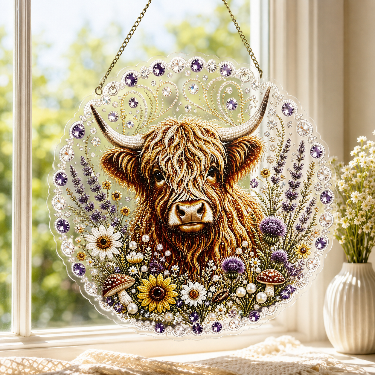 Animal Art Hanging Ornament Animal Light Catcher Flat Acrylic Ornament