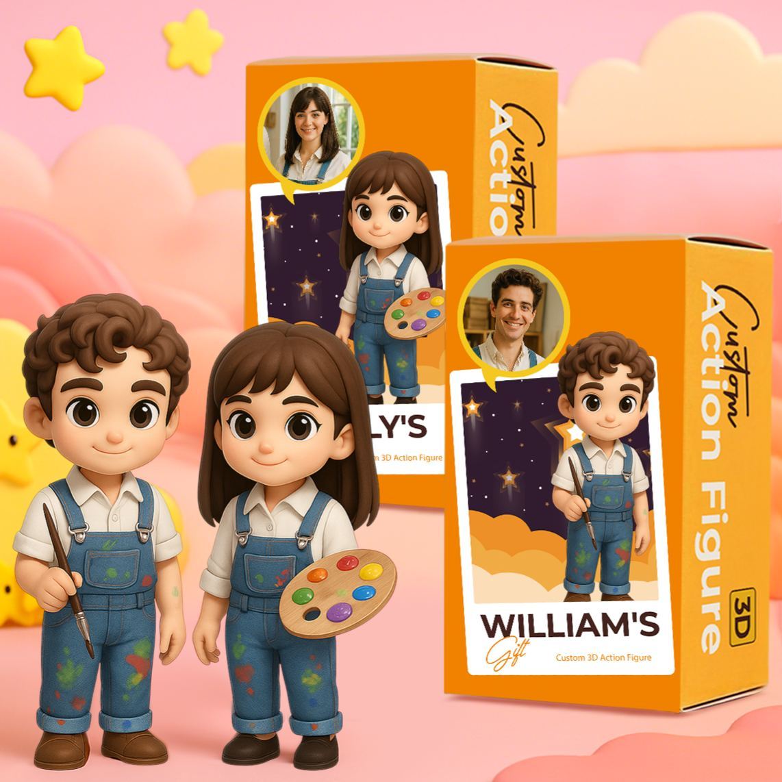 Personalized 3D Action Figure Turn Your Photo into a Unique Gifts for Lover