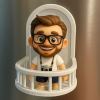 Custom 3D Figure Fridge Magnet Balcony Style Personalized Gift for Friends Family Lovers Home Decor