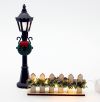 Christmas Street Lamp Fence Ornament Festive Mini DollHouse Decoration for Figure