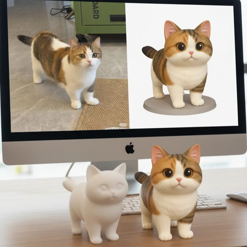 DIY Paintable 3D Figure from Photo Personalized Realistic Figurine Couple Anniversary Gift