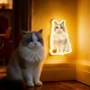 Personalized Cat & Dog Motion Sensor Wall Lamp Custom Pet Photo Night Light for Pet Lover - 