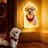 Personalized Cat & Dog Motion Sensor Wall Lamp Custom Pet Photo Night Light for Pet Lover - 