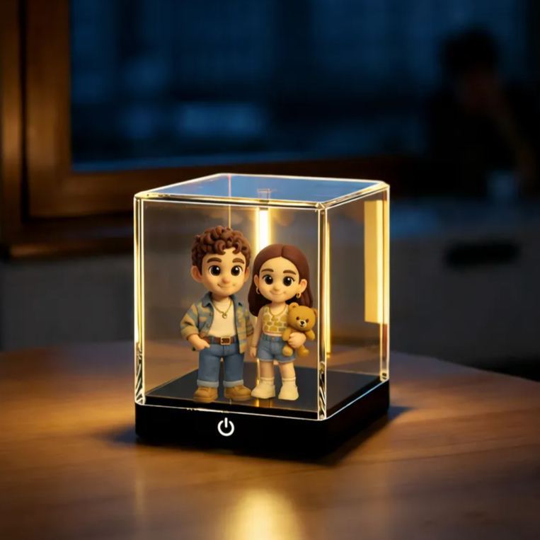 Custom 3D Figure Night Light from Photo Personalized Romantic Gift for Couples Unique Gift for Boyfriend Girlfriend