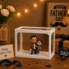 Personalized 3D Figure from Photo High Clarity Glass Storage Box Custom Mini Figure Doll Perfect Father’s Day Gift for Dad