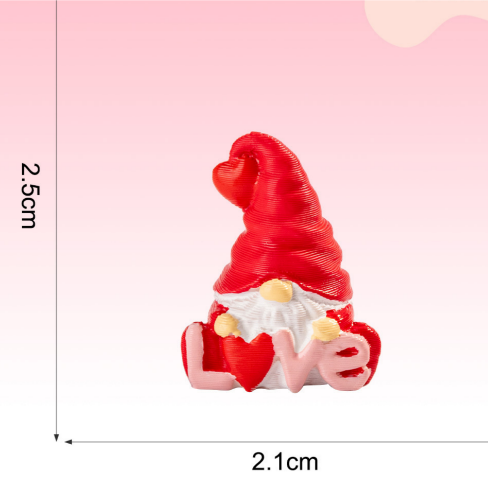 Love Heart Gnome Figurine Romantic Valentine Holiday Decoration