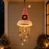 LED Light-Up Witch Hat Hanging Ornament - Glowing Halloween Party Decor