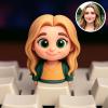 3D Printed AI Big Head Keycap Custom Keyboard Accessory Creative Trendy Gift