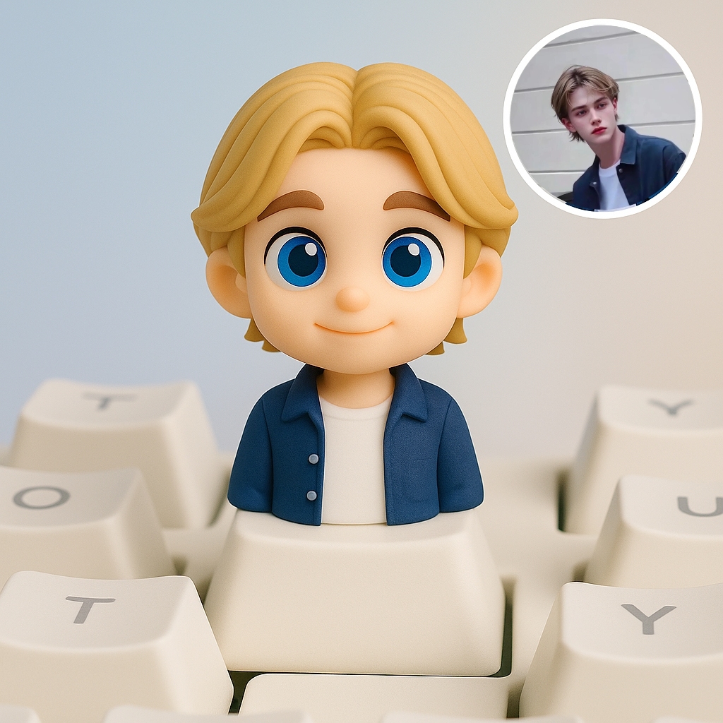 3D Printed AI Big Head Keycap Custom Keyboard Accessory Creative Trendy Gift