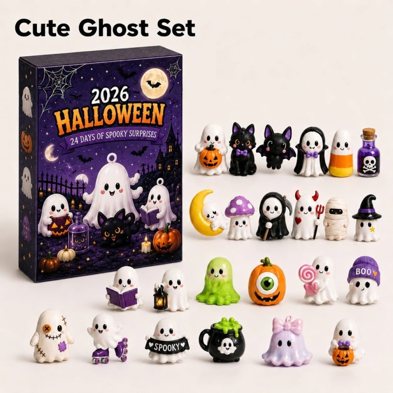 2026 Halloween Surprise Countdown Calendar Set - Spooky Holiday Gift