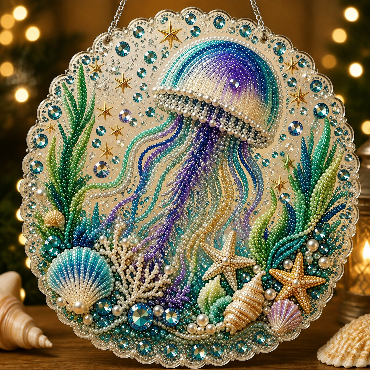 DIY Diamond Painting Acrylic Christmas Halloween Hanging Ornament Holiday Home Decor