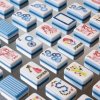 Luxury Three-Layer Acrylic American Mahjong Tile Set — 160 Hand-Painted Tiles with Wedgwood Blue Ombré