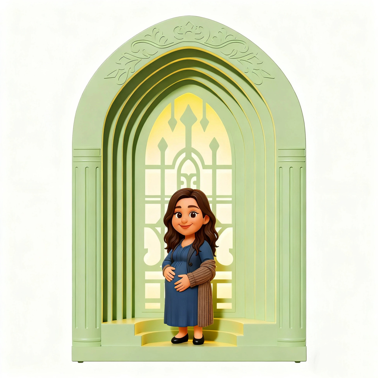 Custom 3D Cartoon Figurine Night Light AI Modeling with Online Preview Church Window Bedside Lamp for Cozy Home Decor & Gift