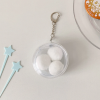 (Fits 6cm Figures) 3D Figure Protective Case with Mini Pom Pom Decoration Accessory