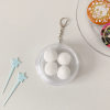 (Fits 8cm Figures) 3D Figure Protective Case with Mini Pom Pom Decoration Accessory